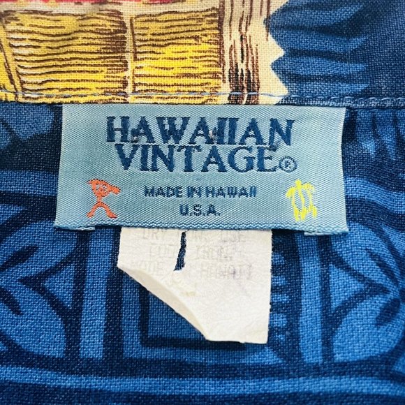 Hawaiian Vintage Collection SHIRT Mens Size XL Button up Cars And Beach Made USA - Picture 6 of 7